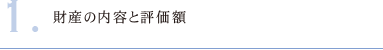 1.財産の内容と評価額